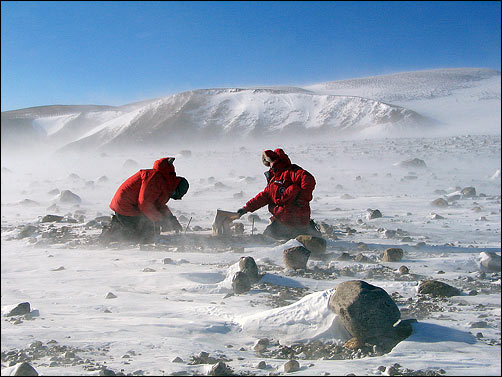 Wetenschappers aan het werk in Antarctica
